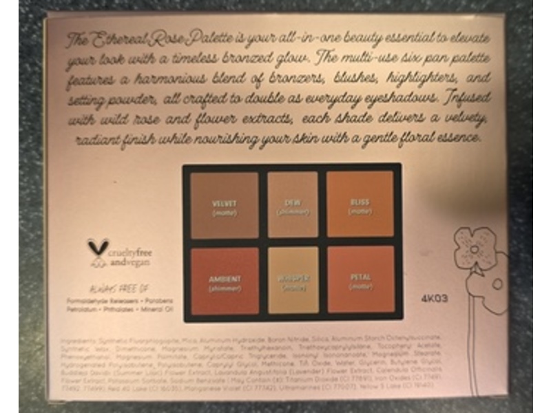 Wingme Ethereal Rose Eye and Face Palette, Light/Medium