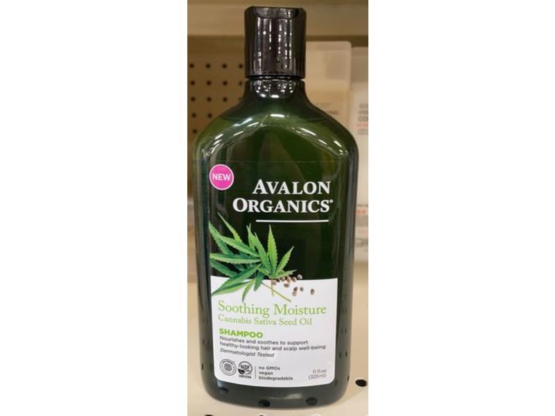 Avalon Organics Soothing Moisture Shampoo, Cannabis Sativa Seed Oil, 11 oz/325 mL