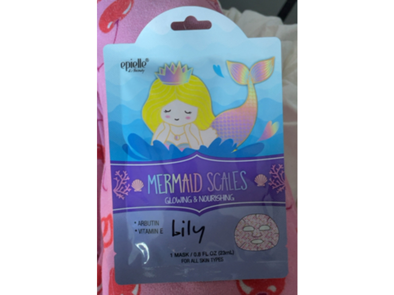 Epielle Mermaid Scales Glowing & Nourishing Mask, Lily, 0.8 fl oz/23 mL, Pack Of 6