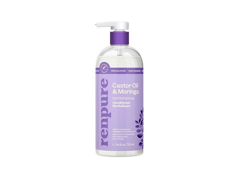 Renpure Curl Conditioner, Castor Oil & Moringa, 24 fl oz/710 mL