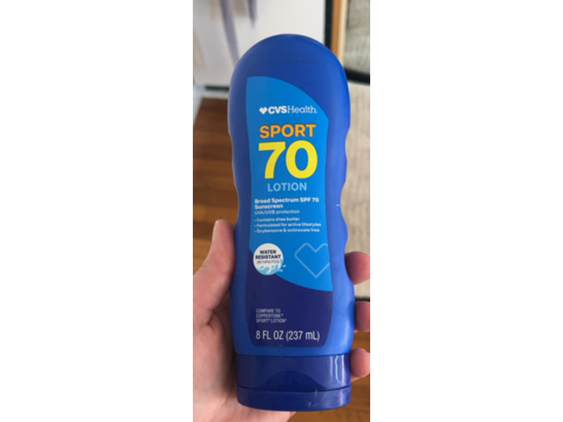 CVS Health Sport Sunscreen Lotion, SPF 70, 8 fl oz/237 mL