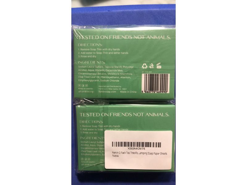 Fomin Soap Thins, Tea Tree Oil, 100 Sheets