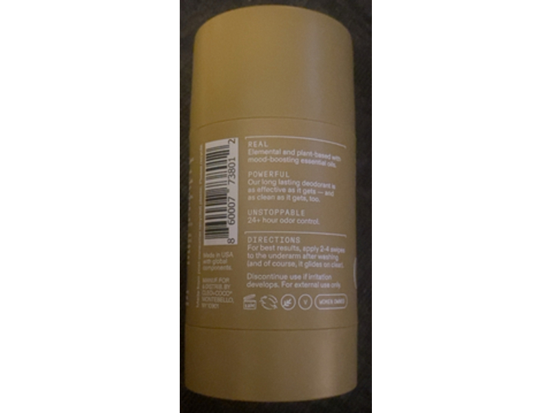 Cleo + Coco Natural Deodorant, Vanilla Coconut, 2.2 oz/62 g