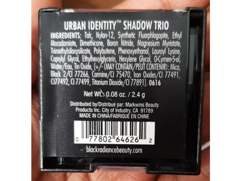 Black Radiance Urban Identity Shadow Trio, Bashful, 0.08 oz/2.4 g