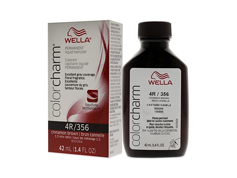 Wella ColorCharm Permanent Liquid Hair, 4R/356 Cinnamon Brown, 1.4 fl oz/42 mL