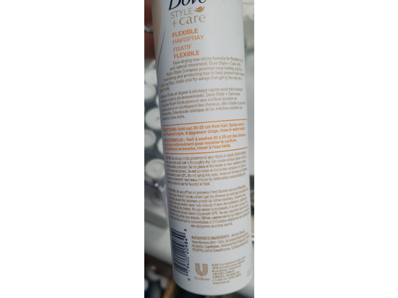 Dove Style + Care Flexible Hairspray, 7 oz/198 g, Pack Of 6