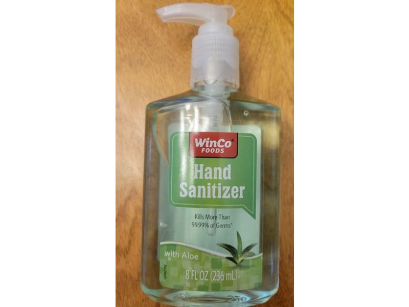 Winco Foods Hand Sanitizer, Aloe, 8 fl oz/236 mL