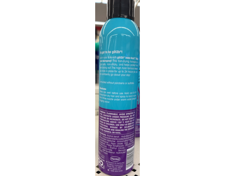 Schwarzkopf Got2b Hair Spray, High Insta Hold, 9.1 oz