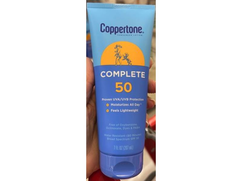 Coppertone Complete Sunscreen Lotion, SPF 50, 7 fl oz/207 mL