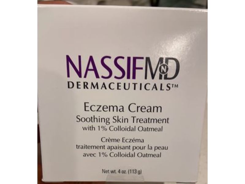 Nassif MD Dermaceuticals Eczema Cream Soothing Skin Treatment, 1% colloidal Oatmeal, 4 oz/113 g