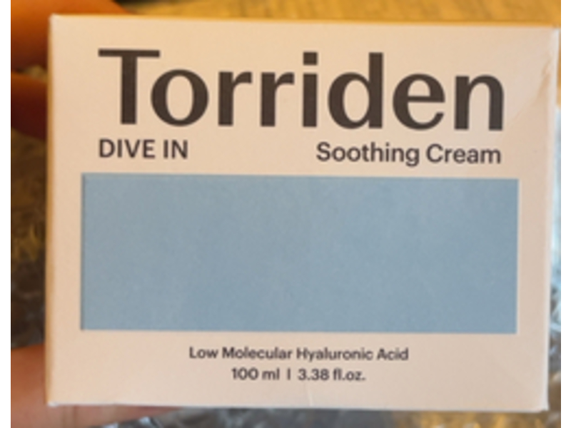 Torriden Dive In Hyaluronic Acid Soothing Cream, 3.38 fl oz/100 mL