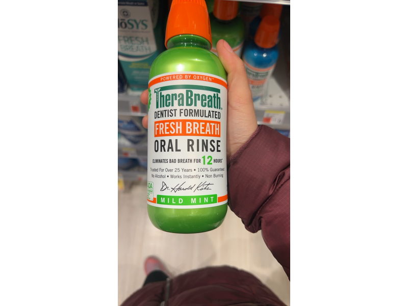 TheraBreath Dentist Formulated Fresh Breath Oral Rinse, Mild Mint, Pack of 2