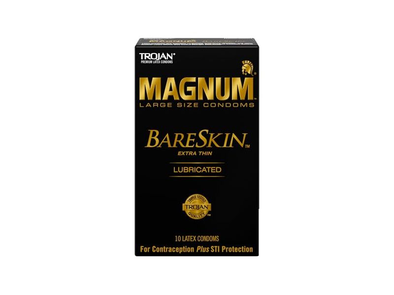 Trojan Magnum Bareskin Lubricated Condoms, 10 Count