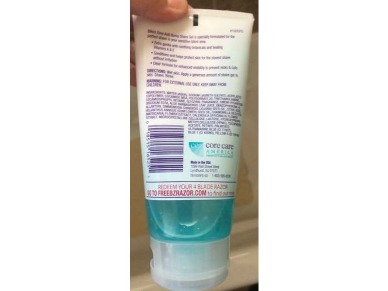Bikini Zone Anti-Bump Shave Gel, 5 fl oz/150 mL