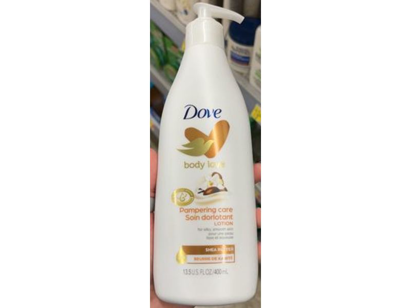 Dove Body Love Pampering Care Lotion, Shea Butter, 13.5 fl oz/400 mL