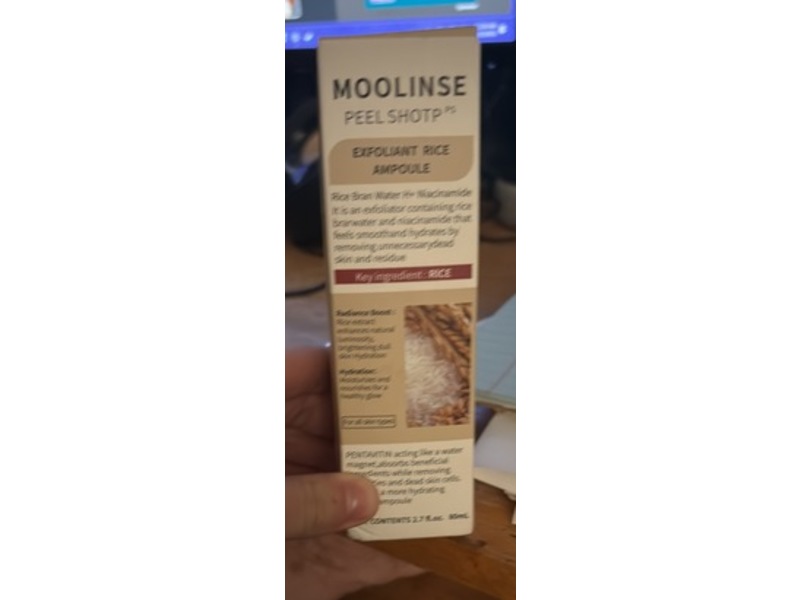 Dr. Melaxin Peel Shop Exfoliant Rice Ampoule, 2.7 fl oz/80 mL