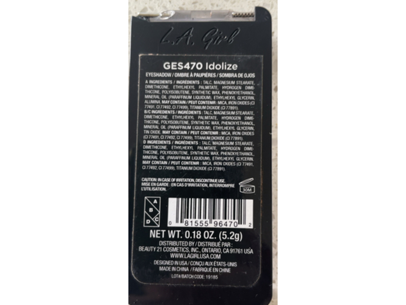 L.A. Girl Eye Lux Eyeshadow Palette, GES470 Idolize, 0.18 oz/5.2 g