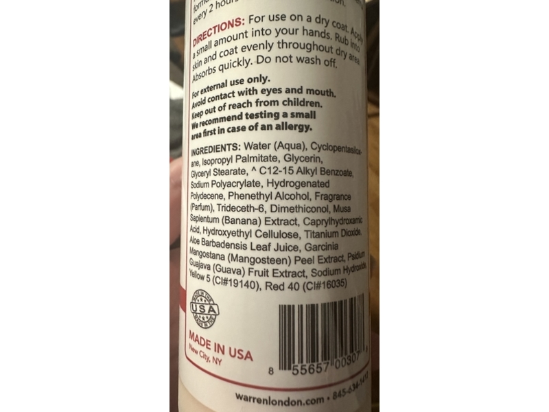 Warren London Hydrating Butter Leave In Pet Conditioner, Guava & Mangosteen, 8 fl oz/240 mL