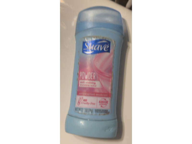 Suave Powder Invisible Solid Antiperpirants Deodorants, 2.6 oz/47 g