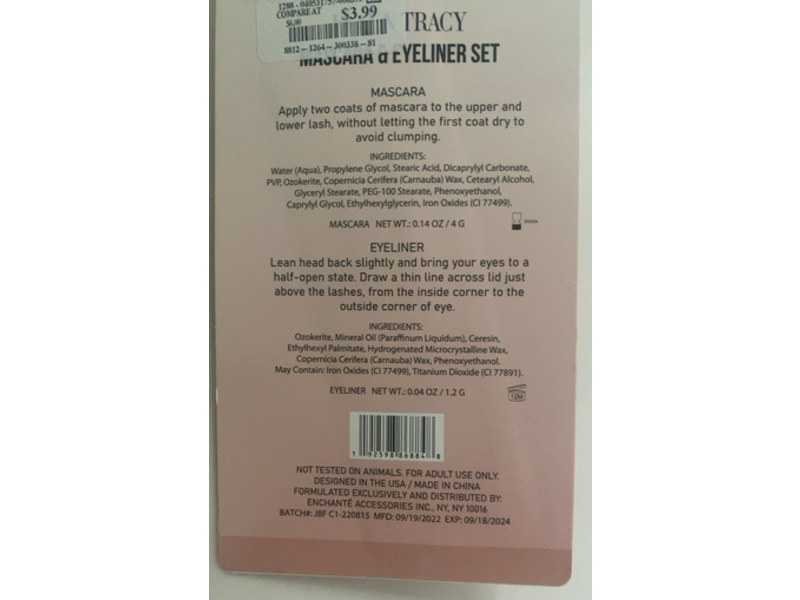 Ellen Tracy Monumental Eyes Volumizing Mascara + Precision Eyeliner, Classic Black