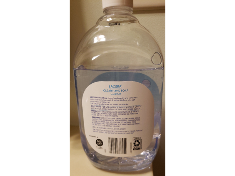 Lacura Liquid Hand Soap Refill, Clear, 56 fl oz/1.65 L