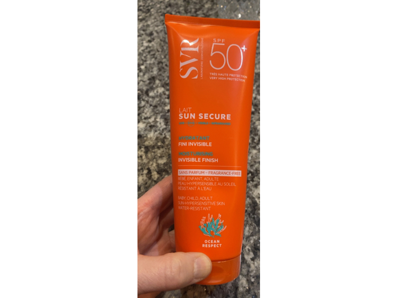 Svr Lait Sun Secure Moisturising Invisible Finish, Ocean Respect, SPF 50+, 8.5 fl oz/250 mL