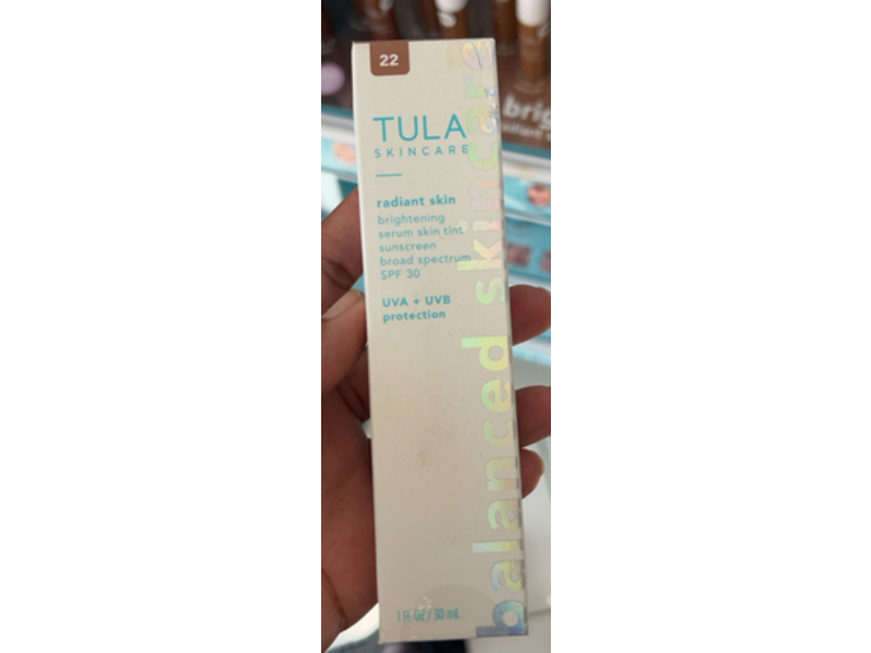 Tula Skin Care Radiant Skin Brightening Serum Skin Tint, SPF 30, 22, 1 fl oz/30 mL