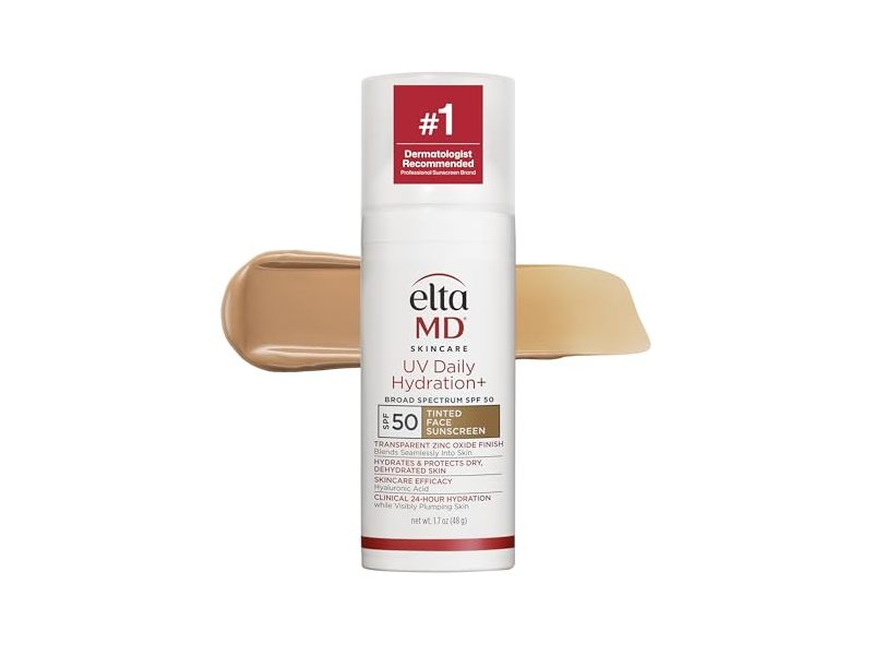 EltaMD UV Daily Hydration+ Tinted Face Sunscreen, SPF 50, 1.7 oz/48 g