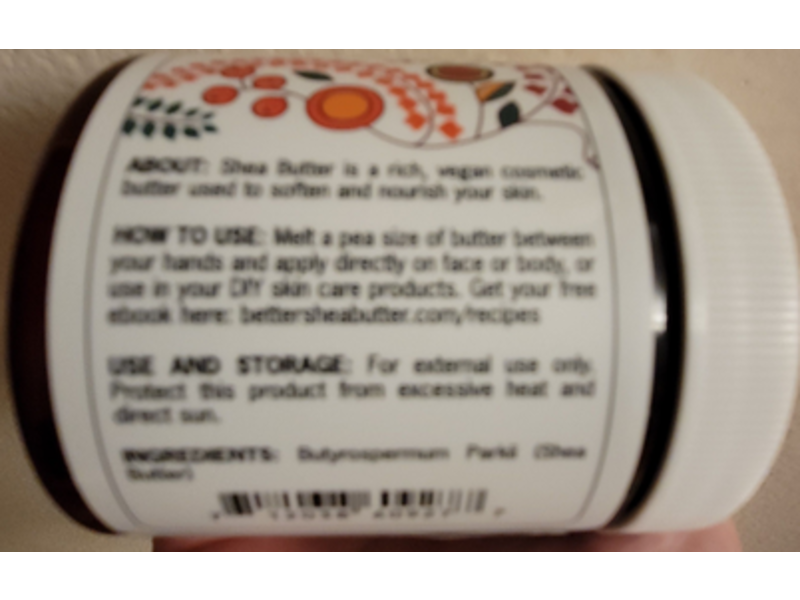 Better Shea Butter Undefined Moisturizer, Shea Butter, 8 fl oz/236 mL