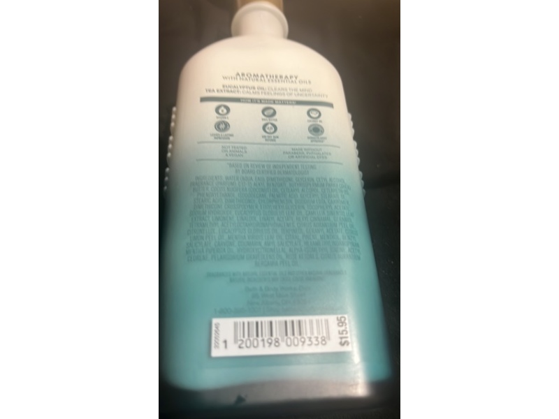 Bath & Body Works Stress Relief Body Lotion, Eucalyptus + Tea, 6.5 fl oz/192 mL