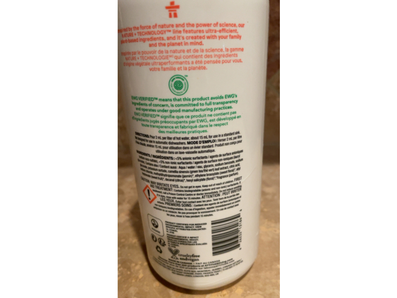 Attitude Liquid Dishwashing, Pink Grapefruit & Pampemousse Rose, 33.8 fl oz/1 L, Pack Of 6