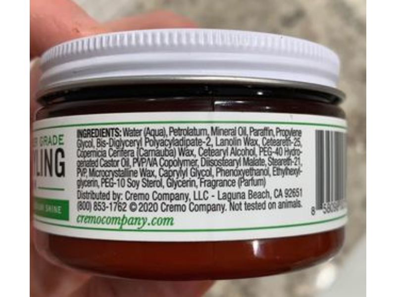 Cremo Premium Barber Grade Hair Styling Cream, Forming, Medium Hold, 4 oz