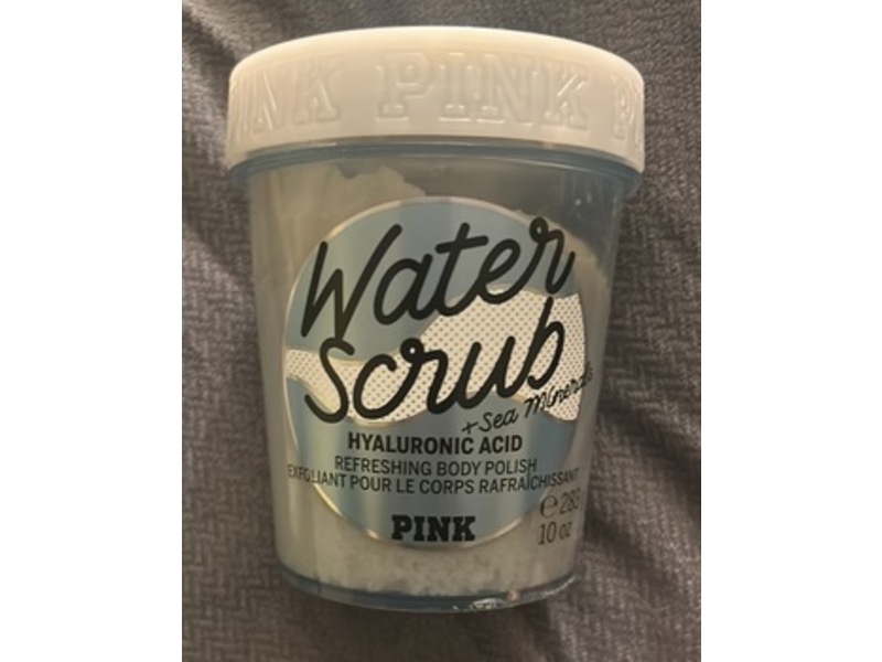 Victoria's Secret Pink Water Scrub, Hyaluronic Acid + Sea Minerals, 10 oz/283 g