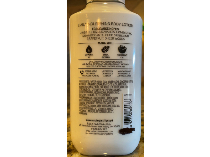 Bath & Body Works Daily Nourishing Body Lotion, Cucumber Melon, 8 fl oz/236 mL