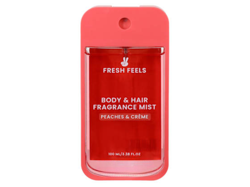 Fresh Feels Body & Hair Fragrance Mist, Peaches & Creme, 3.38 fl oz/100 mL
