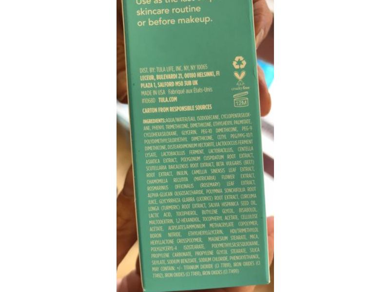 Tula Skincare Filter Primer, Luna, 2.02 fl oz/60 mL