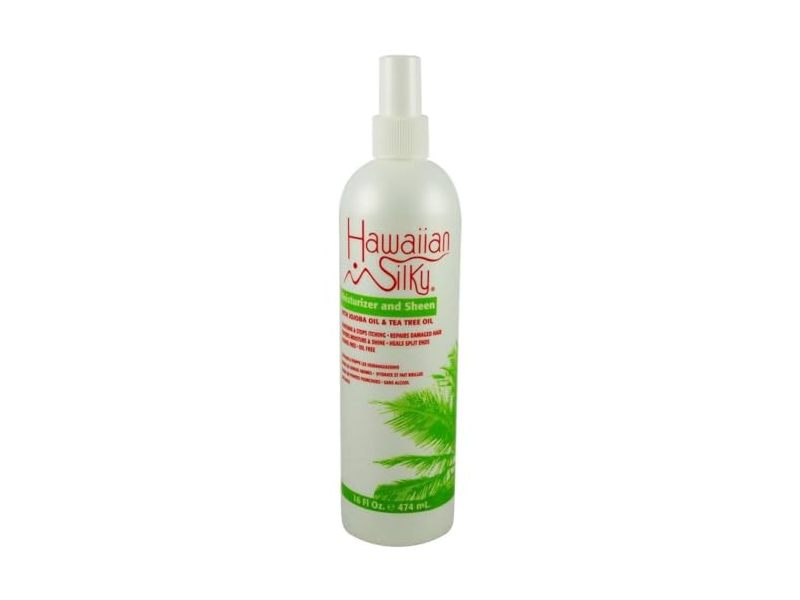 Hawaiian Silky Moisturizer And Sheen Spray, White, Jojoba Oil & Tea Tree Oil, 16 fl oz/474 mL
