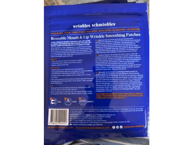 Wrinkles Schminkles Mouth & Lip Wrinkle Patch, 2 Count