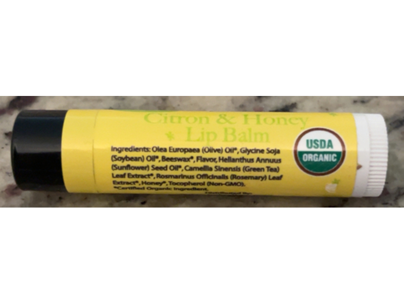 The Naked Bee Lip Balm, Citron & Honey, 0.15 oz