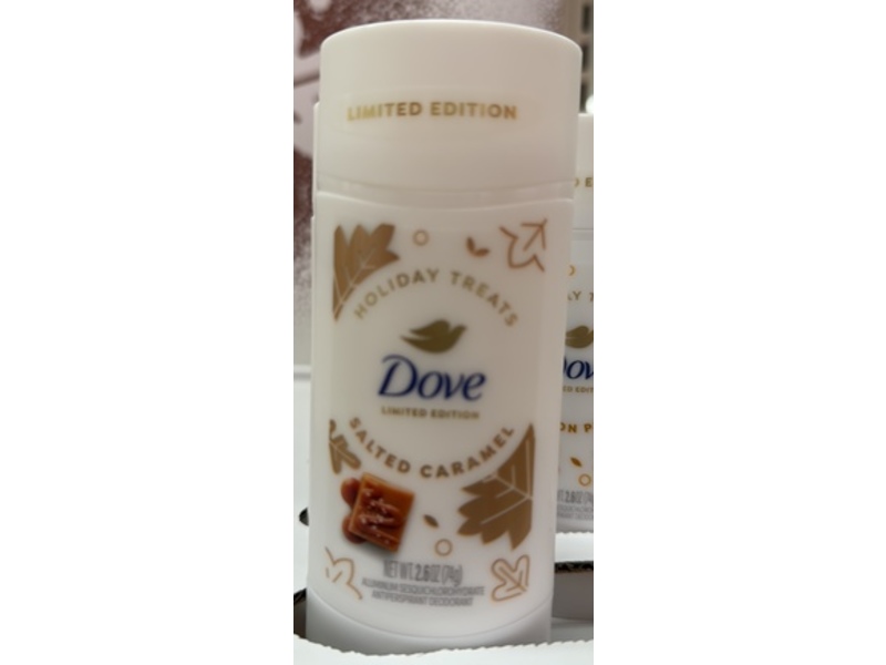 Dove Holiday Treats Antiperspirant & Deodorant, Salted Caramel, 2.6 oz/74 g