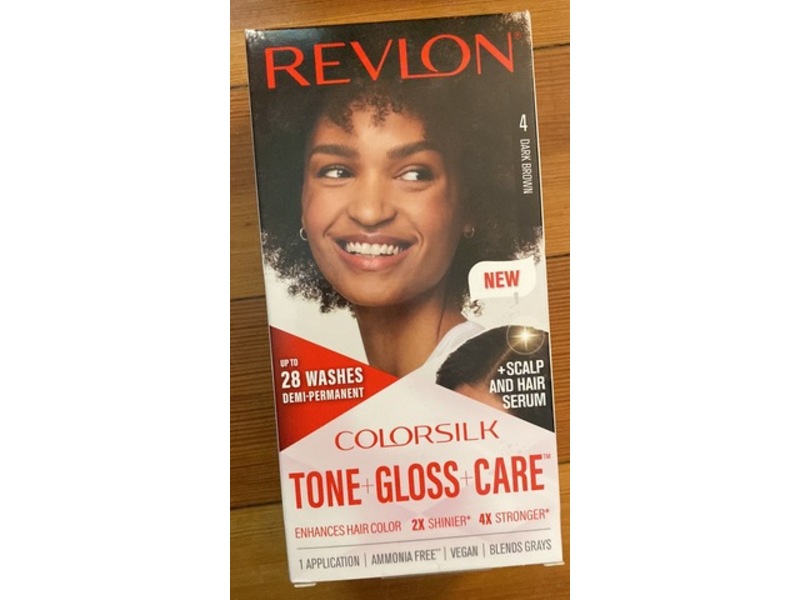 Revlon ColorSilk Tone + Gloss + Care Demi Permanent Hair Color, 4 Dark Brown, & Scalp and Hair Serum