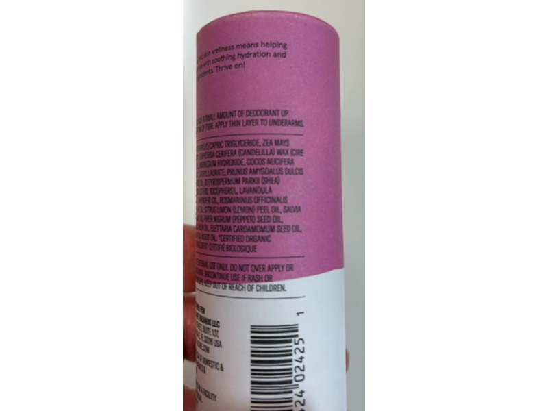 Acure Magnesium Deodorant, Lavender & Coconut, 2.1 oz/60 g