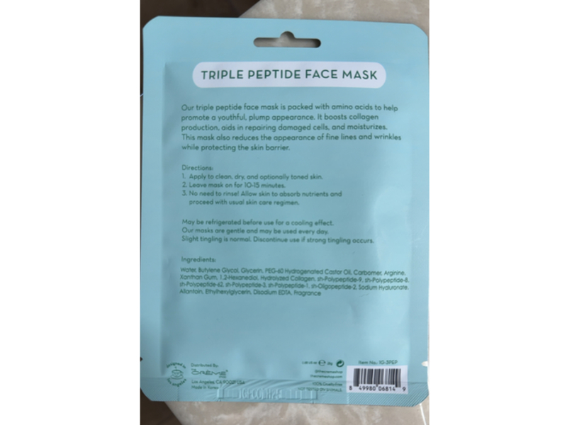 The Crème Shop Triple Peptide Face Mask, 20 g, Pack Of 5