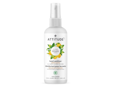Attitude Super Leaves Science Hand Sanitizer, Lemon Leaves, 3.38 fl oz/100 mL