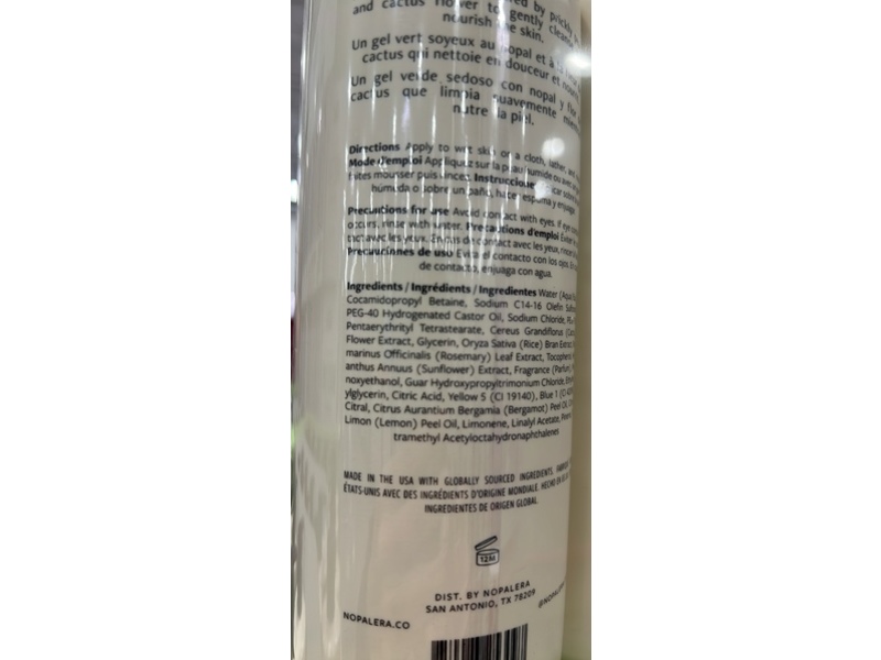 Nopalera Cactus Shower Gel, 24 fl oz/709 mL