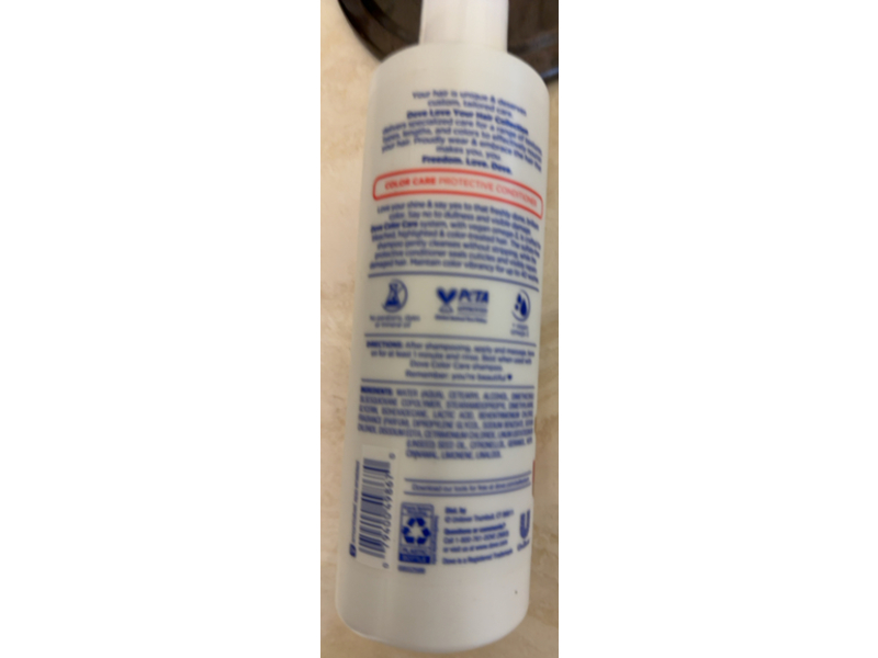 Dove Color Care Protective Conditioner, Love Your Shine, 13.5 fl oz/400 mL