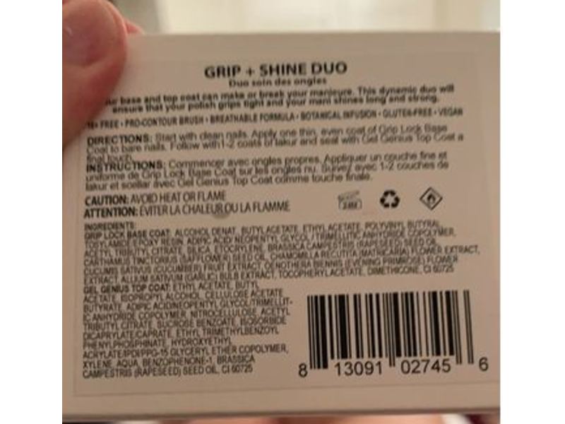 London Town Grip + Shine Duo Base Coat & Top Coat, 4 fl oz/12 mL