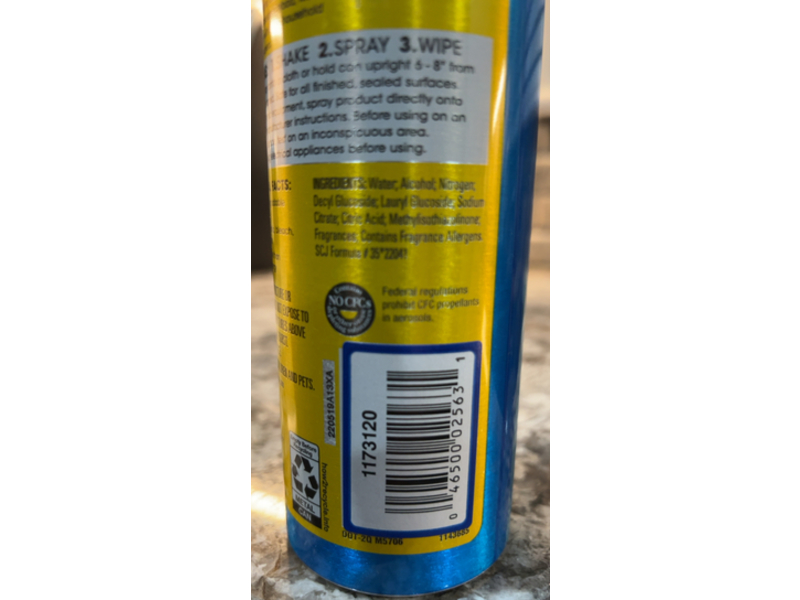 Pledge Everyday Clean Multi Surface Cleaner, Rainshower, 9.7 oz/974 g