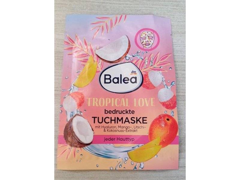 Dm Balea Tropical Love Fruit Sheet Mask, 1 Sheet