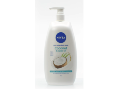 Nivea Rich Lather Body Wash, Coconut & Jojoba Oil, 1 L